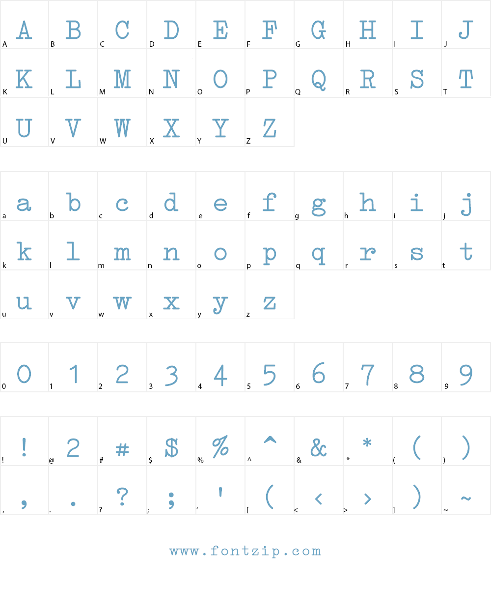 Erica Type Font Character